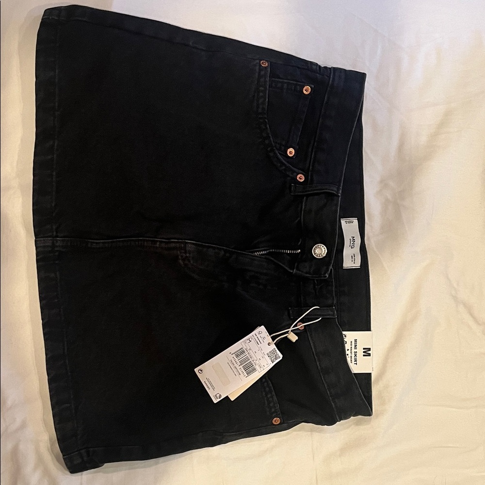 Mango black denim Skirt - Picture 4 of 6